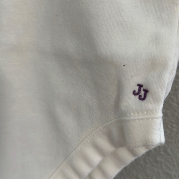 Janie and Jack bodysuit with collar long sleeve 12-18 months white purple used - Picture 3 of 9